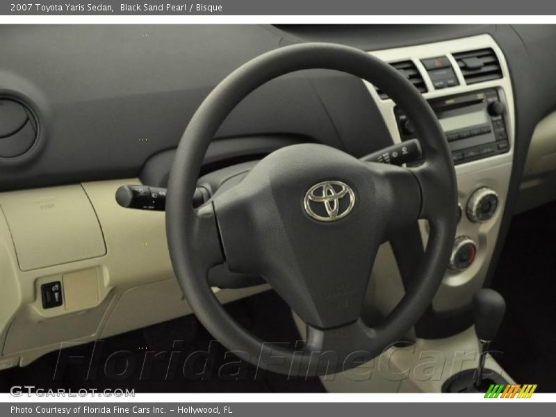 Black Sand Pearl / Bisque 2007 Toyota Yaris Sedan