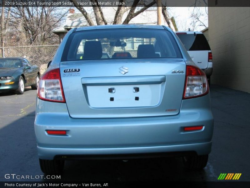 Vapor Blue Metallic / Black 2009 Suzuki SX4 Touring Sport Sedan