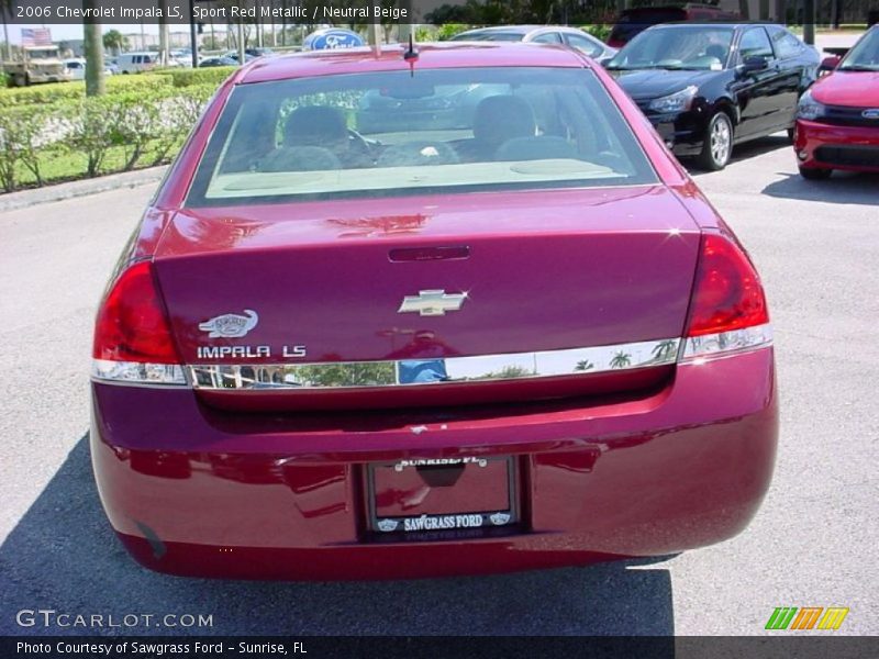 Sport Red Metallic / Neutral Beige 2006 Chevrolet Impala LS