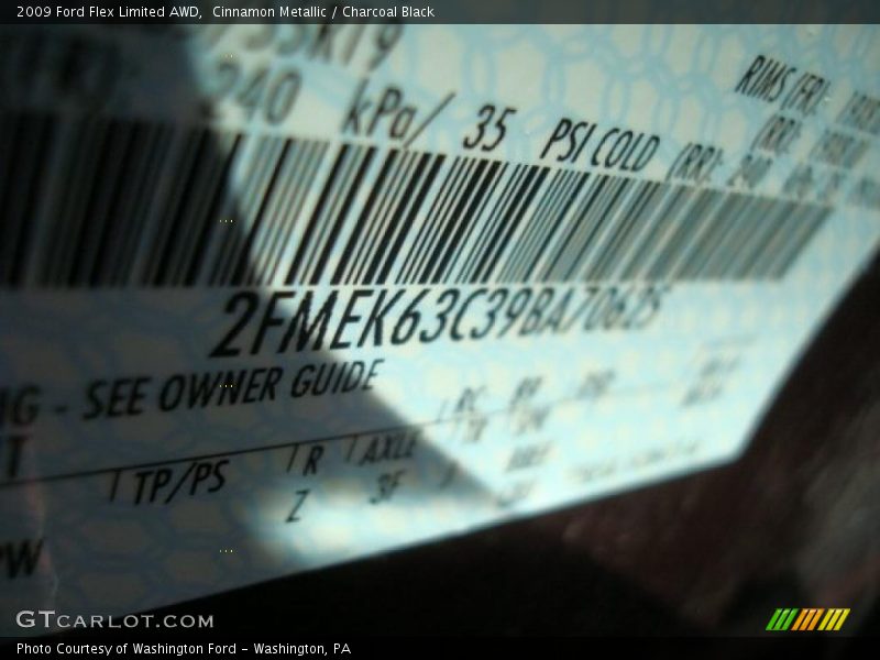 Cinnamon Metallic / Charcoal Black 2009 Ford Flex Limited AWD