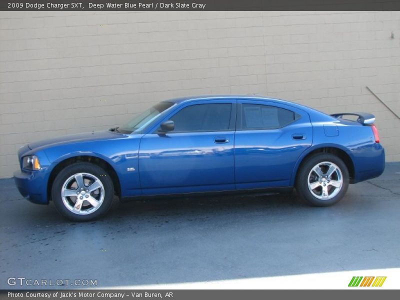 Deep Water Blue Pearl / Dark Slate Gray 2009 Dodge Charger SXT