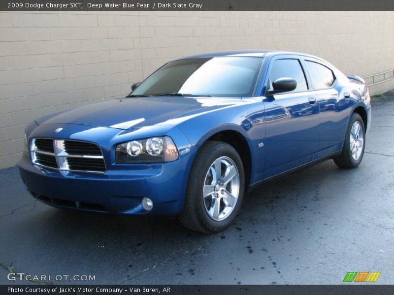 Deep Water Blue Pearl / Dark Slate Gray 2009 Dodge Charger SXT