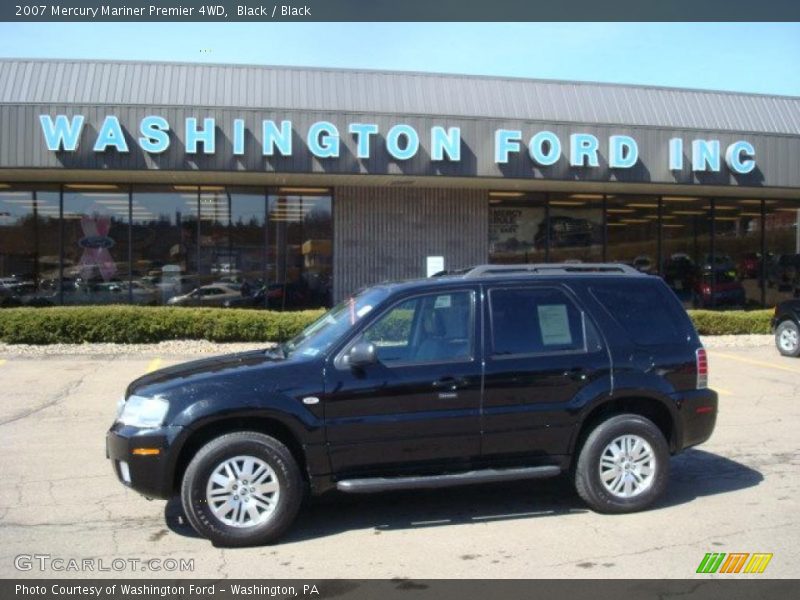 Black / Black 2007 Mercury Mariner Premier 4WD