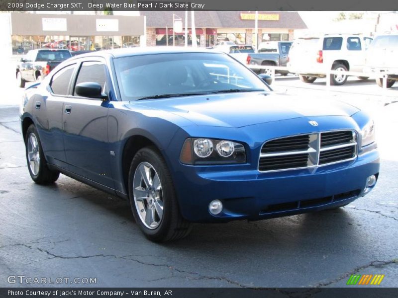 Deep Water Blue Pearl / Dark Slate Gray 2009 Dodge Charger SXT