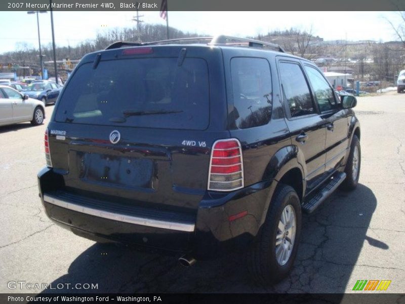 Black / Black 2007 Mercury Mariner Premier 4WD