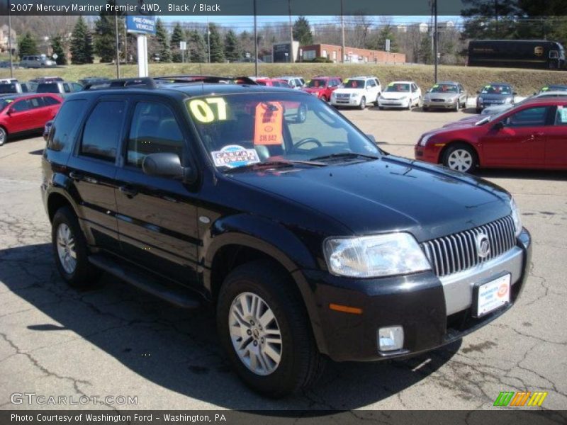 Black / Black 2007 Mercury Mariner Premier 4WD