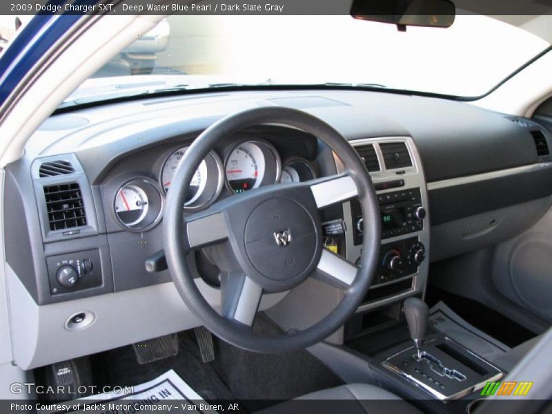 Deep Water Blue Pearl / Dark Slate Gray 2009 Dodge Charger SXT