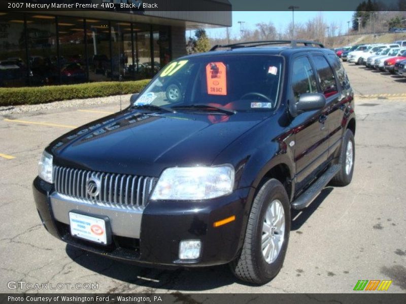 Black / Black 2007 Mercury Mariner Premier 4WD