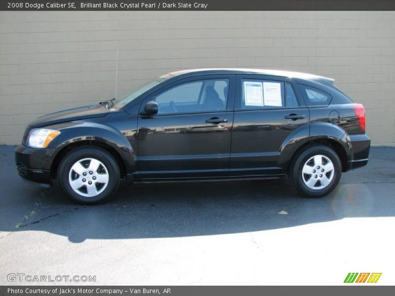 Brilliant Black Crystal Pearl / Dark Slate Gray 2008 Dodge Caliber SE