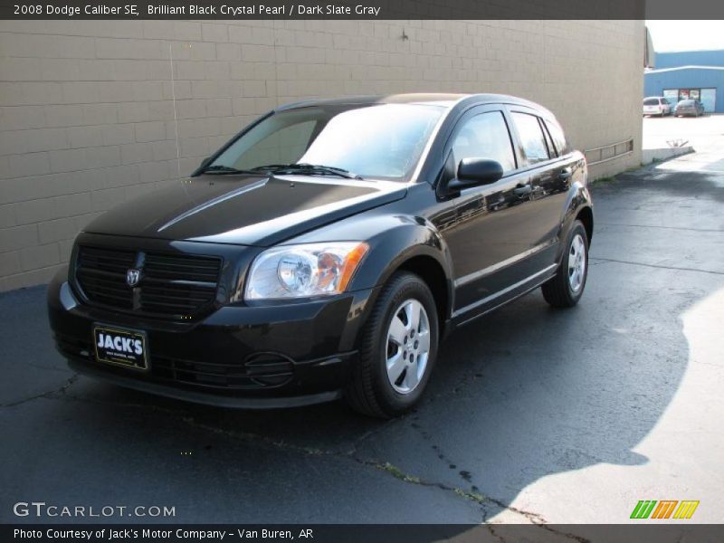 Brilliant Black Crystal Pearl / Dark Slate Gray 2008 Dodge Caliber SE