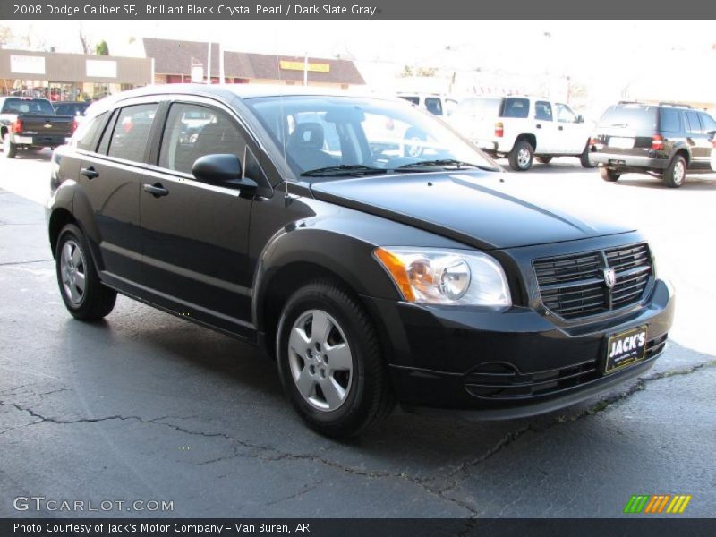 Brilliant Black Crystal Pearl / Dark Slate Gray 2008 Dodge Caliber SE