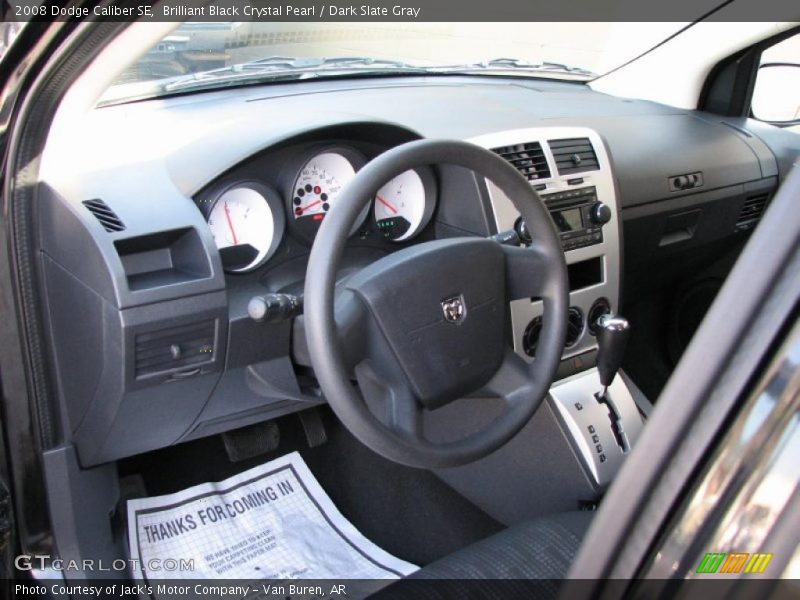 Brilliant Black Crystal Pearl / Dark Slate Gray 2008 Dodge Caliber SE