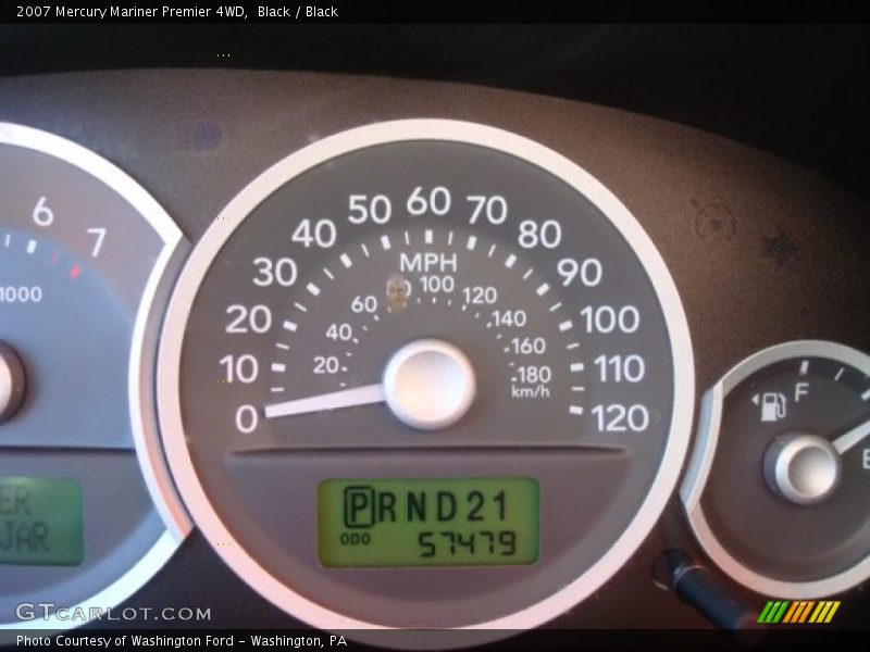 Black / Black 2007 Mercury Mariner Premier 4WD