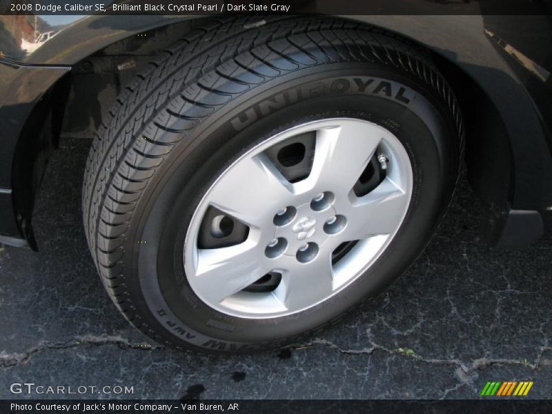 Brilliant Black Crystal Pearl / Dark Slate Gray 2008 Dodge Caliber SE