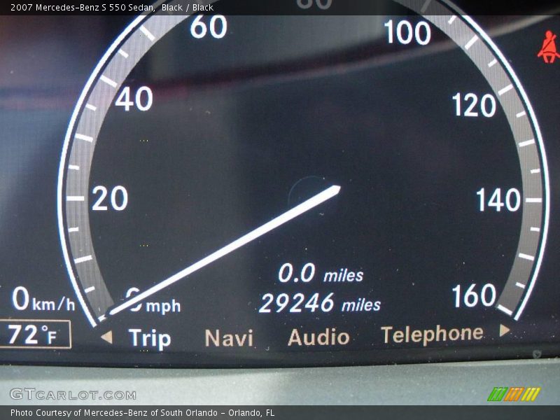 Black / Black 2007 Mercedes-Benz S 550 Sedan