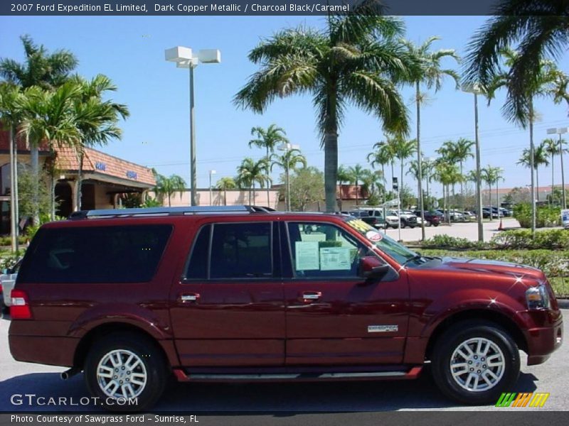 Dark Copper Metallic / Charcoal Black/Caramel 2007 Ford Expedition EL Limited