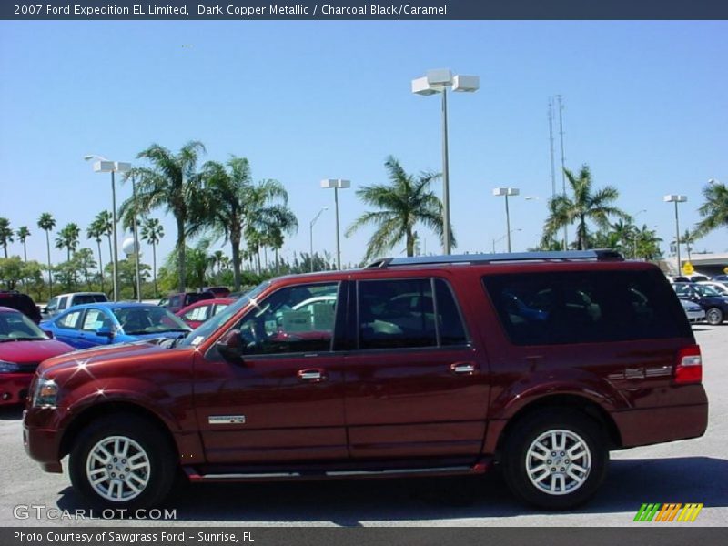 Dark Copper Metallic / Charcoal Black/Caramel 2007 Ford Expedition EL Limited