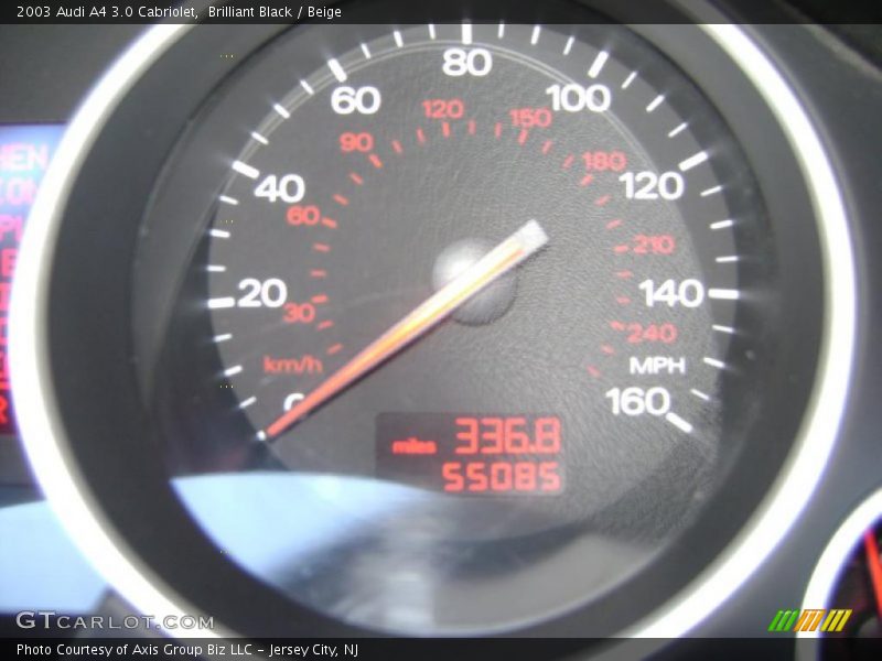 Brilliant Black / Beige 2003 Audi A4 3.0 Cabriolet