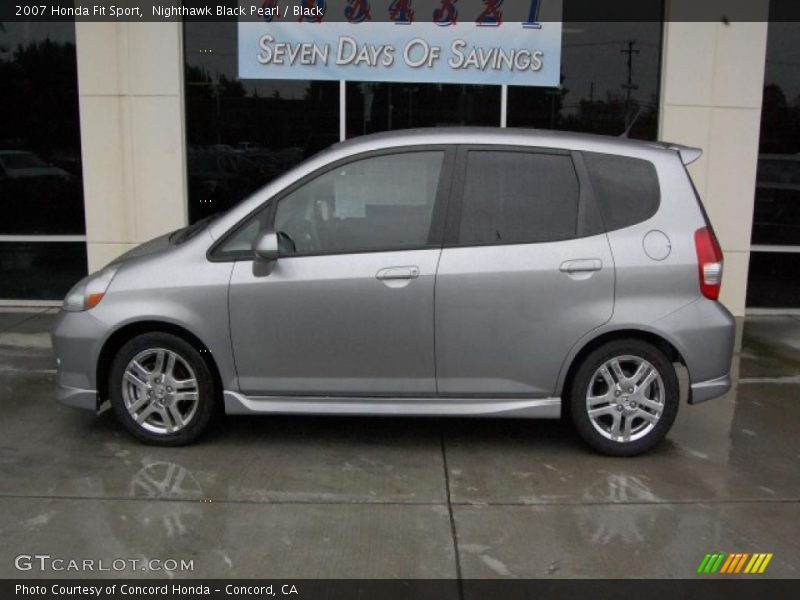 Nighthawk Black Pearl / Black 2007 Honda Fit Sport