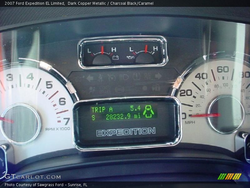 Dark Copper Metallic / Charcoal Black/Caramel 2007 Ford Expedition EL Limited