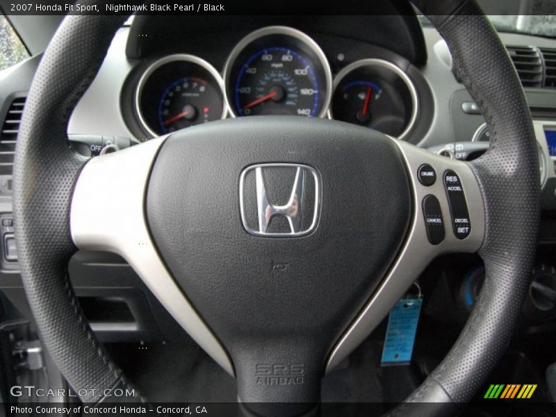 Nighthawk Black Pearl / Black 2007 Honda Fit Sport