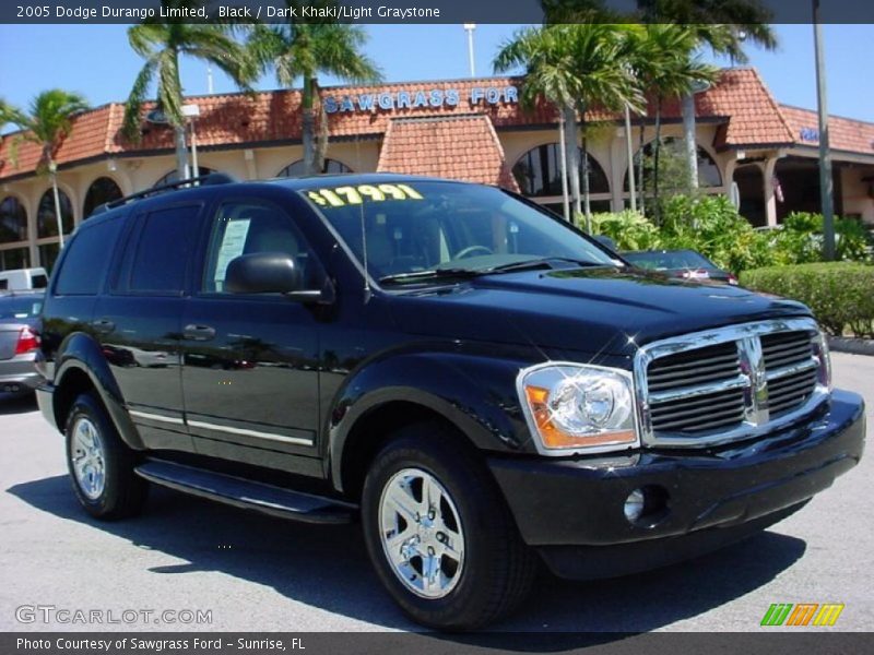 Black / Dark Khaki/Light Graystone 2005 Dodge Durango Limited