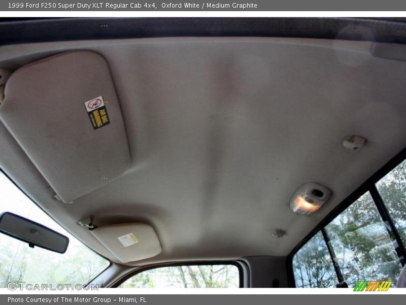 Oxford White / Medium Graphite 1999 Ford F250 Super Duty XLT Regular Cab 4x4