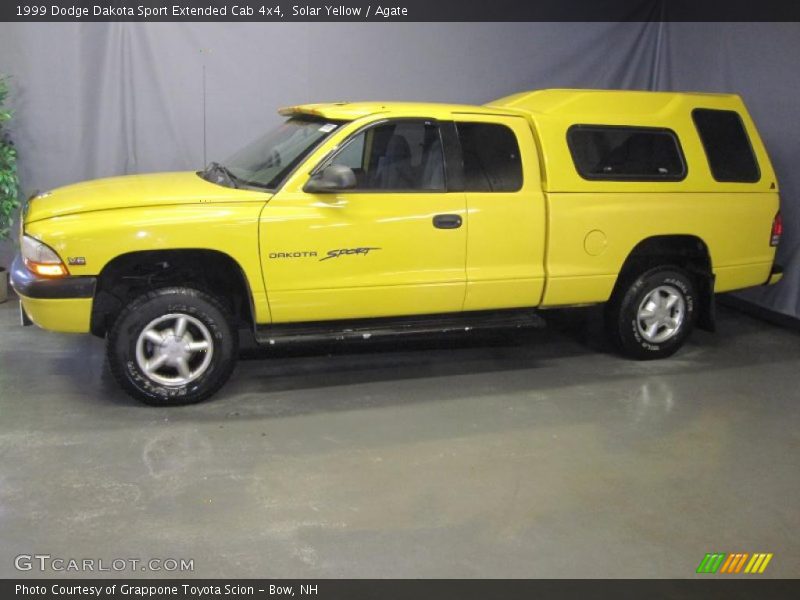 Solar Yellow / Agate 1999 Dodge Dakota Sport Extended Cab 4x4