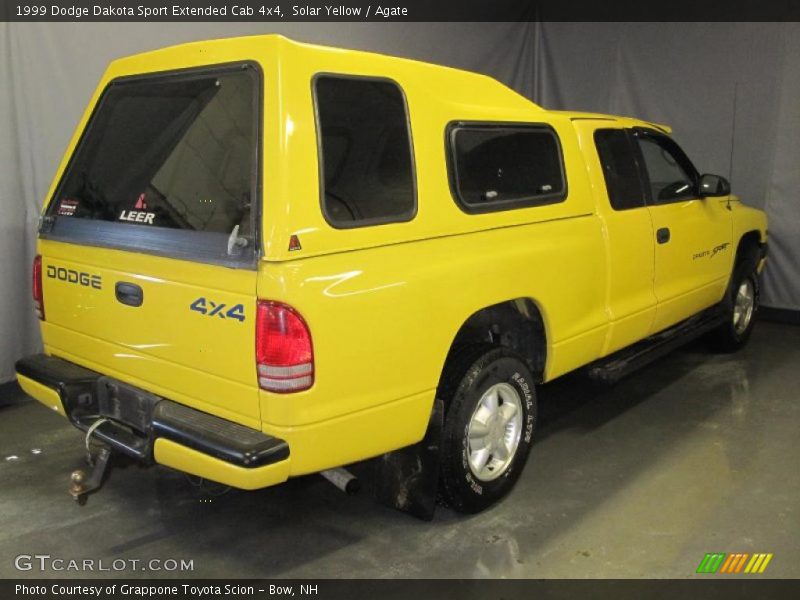 Solar Yellow / Agate 1999 Dodge Dakota Sport Extended Cab 4x4