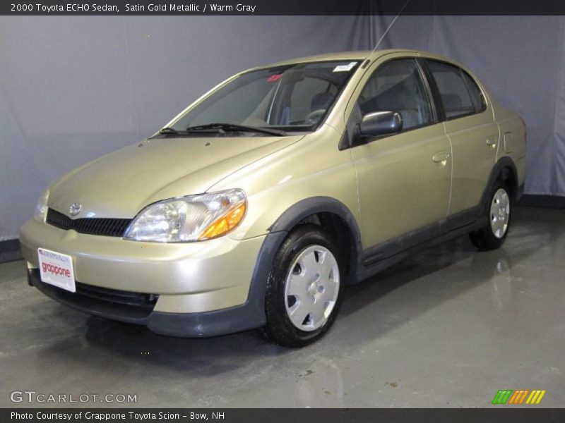 Satin Gold Metallic / Warm Gray 2000 Toyota ECHO Sedan