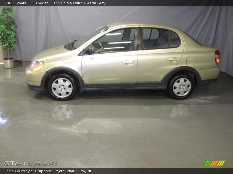 Satin Gold Metallic / Warm Gray 2000 Toyota ECHO Sedan