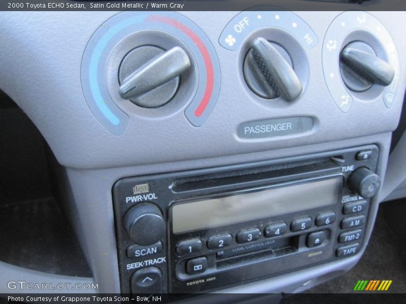 Satin Gold Metallic / Warm Gray 2000 Toyota ECHO Sedan