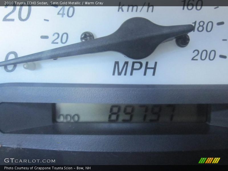 Satin Gold Metallic / Warm Gray 2000 Toyota ECHO Sedan