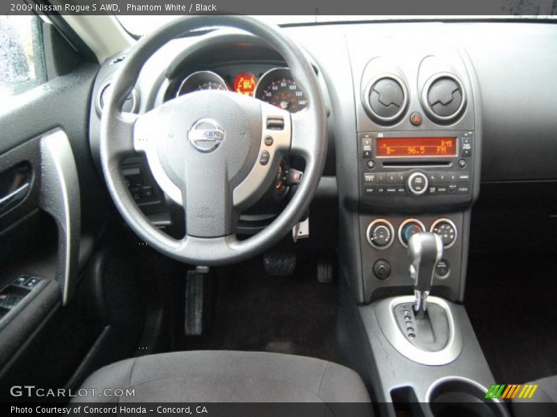 Phantom White / Black 2009 Nissan Rogue S AWD