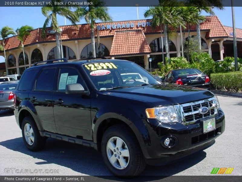Black / Charcoal Black 2010 Ford Escape XLT V6