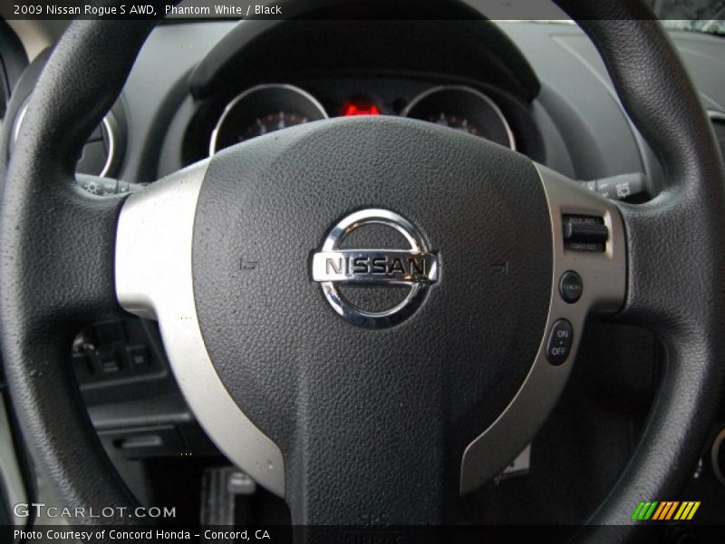 Phantom White / Black 2009 Nissan Rogue S AWD