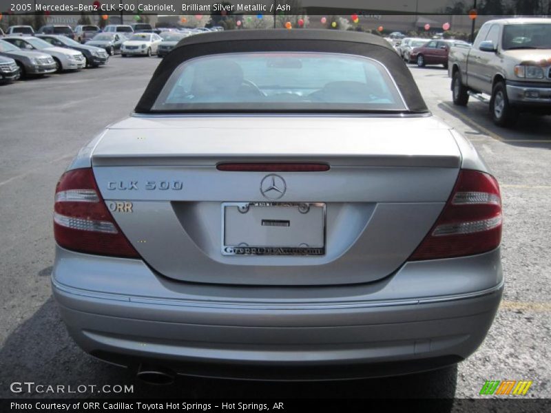 Brilliant Silver Metallic / Ash 2005 Mercedes-Benz CLK 500 Cabriolet
