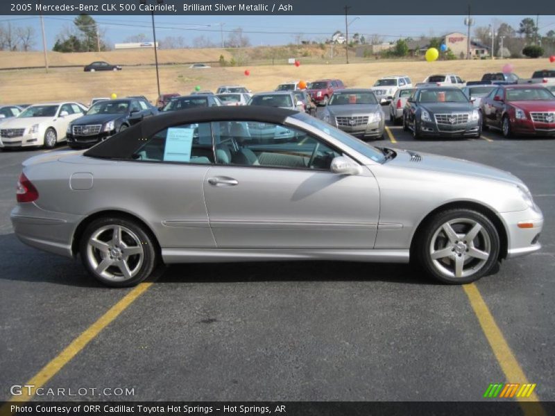 Brilliant Silver Metallic / Ash 2005 Mercedes-Benz CLK 500 Cabriolet
