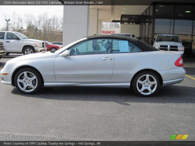 Brilliant Silver Metallic / Ash 2005 Mercedes-Benz CLK 500 Cabriolet