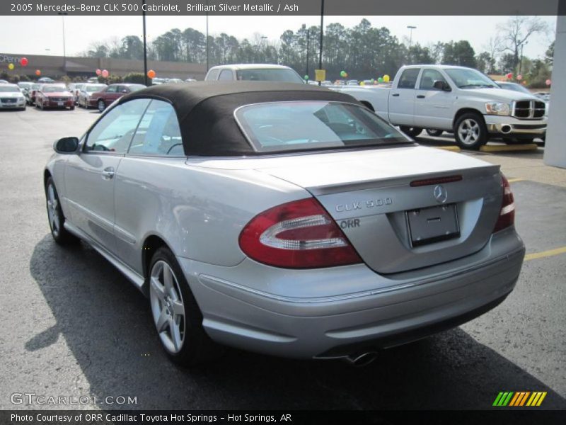 Brilliant Silver Metallic / Ash 2005 Mercedes-Benz CLK 500 Cabriolet