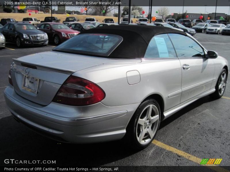 Brilliant Silver Metallic / Ash 2005 Mercedes-Benz CLK 500 Cabriolet