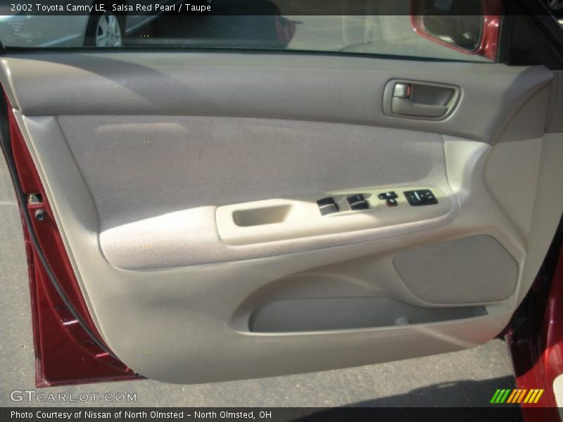 Salsa Red Pearl / Taupe 2002 Toyota Camry LE