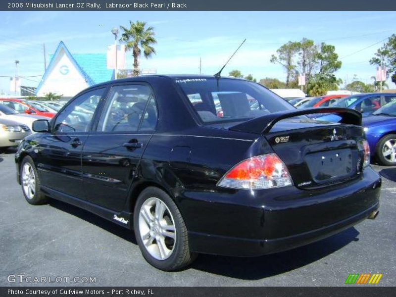 Labrador Black Pearl / Black 2006 Mitsubishi Lancer OZ Rally