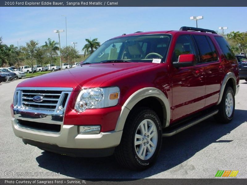 Sangria Red Metallic / Camel 2010 Ford Explorer Eddie Bauer