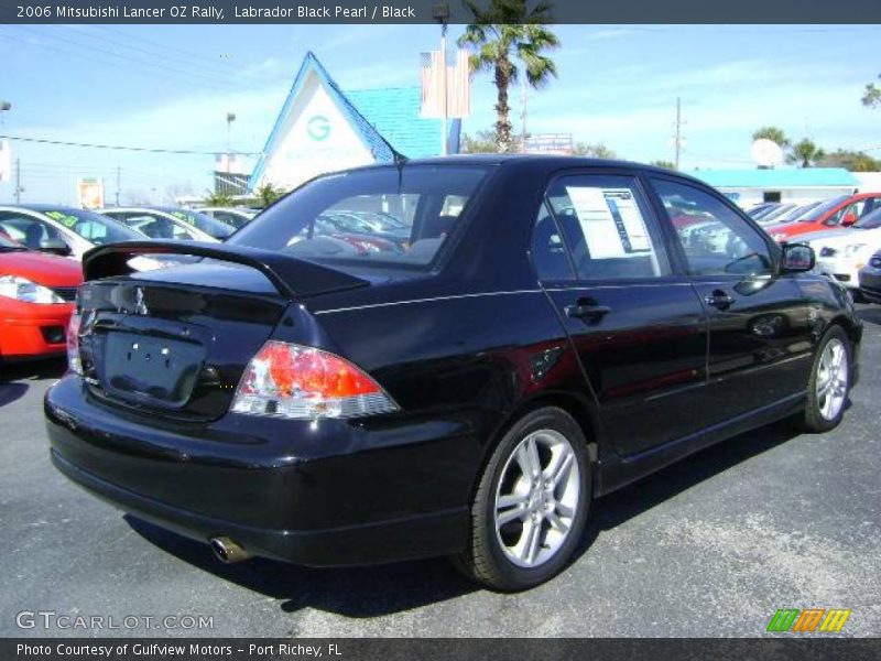 Labrador Black Pearl / Black 2006 Mitsubishi Lancer OZ Rally