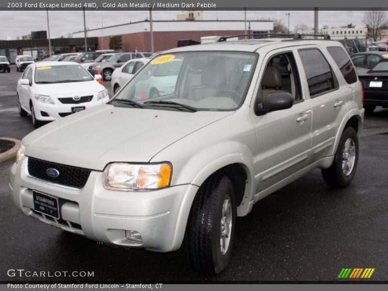 Gold Ash Metallic / Medium Dark Pebble 2003 Ford Escape Limited 4WD