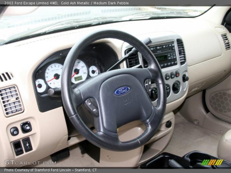 Gold Ash Metallic / Medium Dark Pebble 2003 Ford Escape Limited 4WD