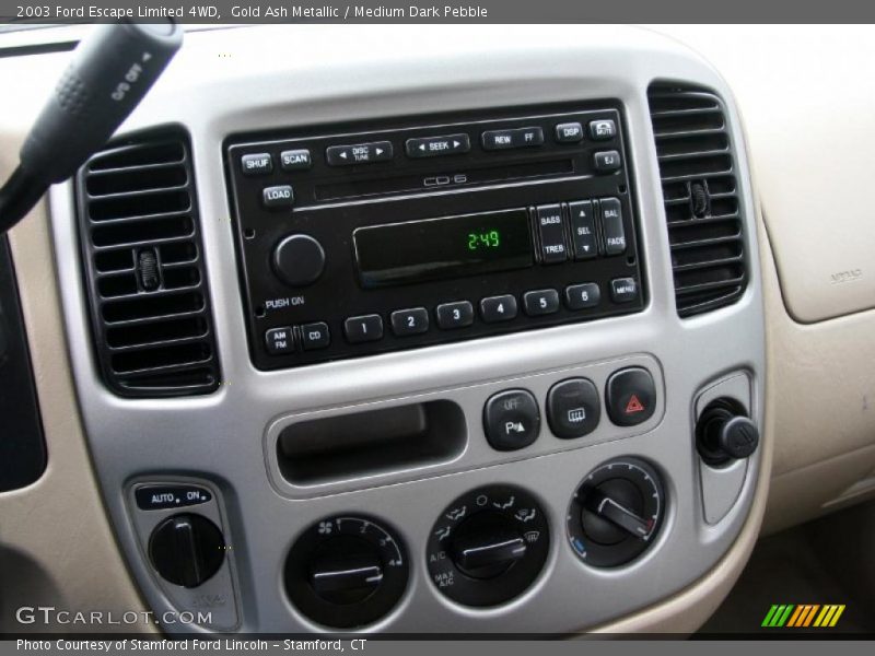 Gold Ash Metallic / Medium Dark Pebble 2003 Ford Escape Limited 4WD
