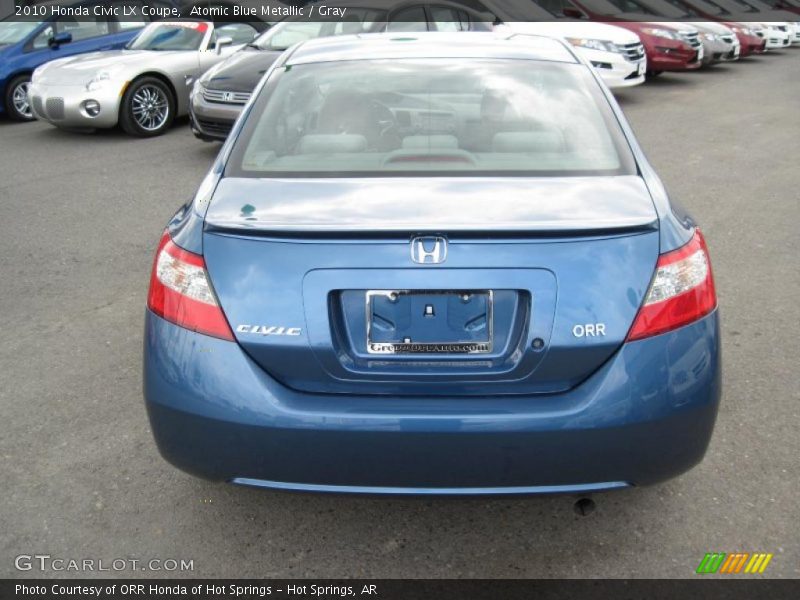 Atomic Blue Metallic / Gray 2010 Honda Civic LX Coupe