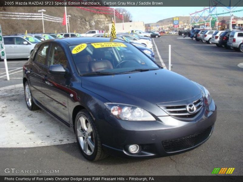 Carbon Gray Mica / Saddle Brown 2005 Mazda MAZDA3 SP23 Special Edition Hatchback